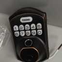 TEEHO TE002 Fingerprint Door Lock - Keyless Entry Electronic Keypad Deadbolt with 2 Backup Keys - Auto Lock - Easy Installation - Smart Locks for Front Door - Oil-Rubbed Bronze