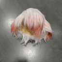Linfairy Short Straight Pink White Cosplay Wig Halloween Costume Full Wig for Men