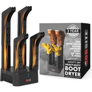 JobSite Boot Dryer - Mighty Dry with Heat Blower Fan - Fast Glove & Shoe Dryer - Helps Reduce Odor