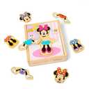 Melissa & Doug Disney Minnie Mouse Mix and Match Dress-Up Wooden Play Set (18 pcs) - Minnie Mouse Toys for Disney Fans, Minnie Mouse Fashion Puzzle Toy, Travel Toys for Kids Ages 3+