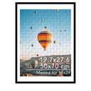 JCJMY 19.7x27.6 Puzzles Frame for 50x70 cm Puzzle Poster Photo Picture, Display 18x24 with Mat or 19.7 x 27.6 without, Wall Hanging 19.7 by 27.6 inch 1000 Pieces Puzzles Frame, Black