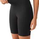YUNOGA Womens High Waist Biker Shorts with Pockets 6"/8" Yoga Shorts Gym Workout Running Spandex Shorts (Black, M)