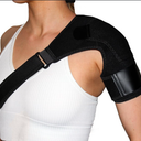 Recovery Shoulder Brace for Men and Women, Shoulder Stability Support Brace, Adjustable Fit Sleeve Wrap, Relief for Shoulder Injuries and Tendonitis, One Size Regular (BLACK)