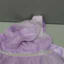 IDOPIP Toddler Flower Girl Dress Sequin Bowknot Pageant Wedding Guest Dress Baby 1st 2nd 3rd Birthday Dresses Ruffle Tulle Tutu Party Princess First Communion Formal Ball Gown Purple 5 Years