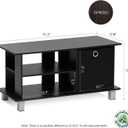 Furinno SIMPLISTIC TV Stand, 3-Tier Entertainment Center, Open Shelf TV Console for TV up to 33 Inch with Bin Drawers, for Living Room, Bedroom, Espresso, 33" TV, 1 Storage Bin