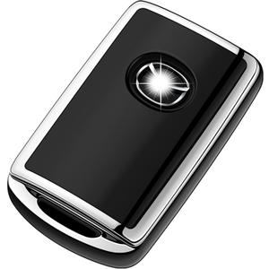 Tukellen for Mazda Key Fob Cover 360 Degree Full Protection Key Case Key Shell Compatible with 2019-2025 Mazda 3, Mazda 3 Hatchback, 2020-2025 Mazda CX-5, CX-30, CX-9 (Black)