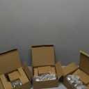 BESTTEN 3 Pack Keyed Alike Exterior Door Knobs and Single Cylinder Deadbolts Combo Set, Satin Nickel Entry Door Knobs with Locks and Keys for Entrance and Front Door