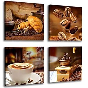 Kitchen Canvas Art Coffee Bean Coffee Cup Canvas Prints Coffee Wall Decor-4 Panels Framed Ready To Hang Coffee Image-Table Dining Room Canvas Wall Art Contemporary Pictures for Dining Home Decoration Kitchen Canvas Art Coffee Bean Coffee Cup Canvas Prints Coffee Wall Decor-4 Panels Framed Ready To Hang Coffee Image-Table Dining Room Canvas Wall Art Contemporary Pictures for Dining Home Decoration