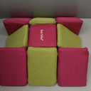 nets Tribe Magnetic Soft Building Blocks for Kids, Magnetic Blocks, Big Blocks, Educational Toys, Incredibly Fun Building Block for Children (Rose red+Green)