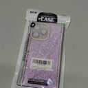 Owncase for iPhone 14 Pro Max Case Glitter, Crystal Diamonds Shiny Bling Sparkly Electroplated Edge Shockproof Soft TPU Bumper Phone Case for Women Girls, Purple