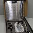 PDPBath All Metal Rainfall Shower Head with Handheld, 12'' High Pressure Rain Shower Head with Adjustable Extension Arm Z-shaped, 79" Extra Long Hose, 3-Way Diverter, Matte Black