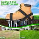 Lawn Aerator Shoes for Grass - Pre-Assembled Grass Aerator Shoes for Lawn - Soil Yard Aerator Tool for Aerating Patio Garden, Black, Medium