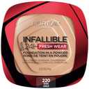 L'Oreal Paris Makeup Infallible Fresh Wear Foundation in a Powder, Up to 24H Wear, Waterproof, Mocha, 0.31 oz.
