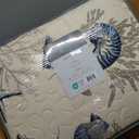 Madison Park Quilt Set Cottage Coastal Design, Starfish Print - All Season, Coverlet Bedspread Lightweight Bedding Layer, Shams, Toss Pillows, Full/Queen(90"x90"), Bayside Blue/Ivory 6 Piece