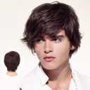 Swiking Men Brown Curly Layered Wig for Male Guy Short Fluffy Halloween Synthetic Cosplay Character Costume Hair Full Wigs