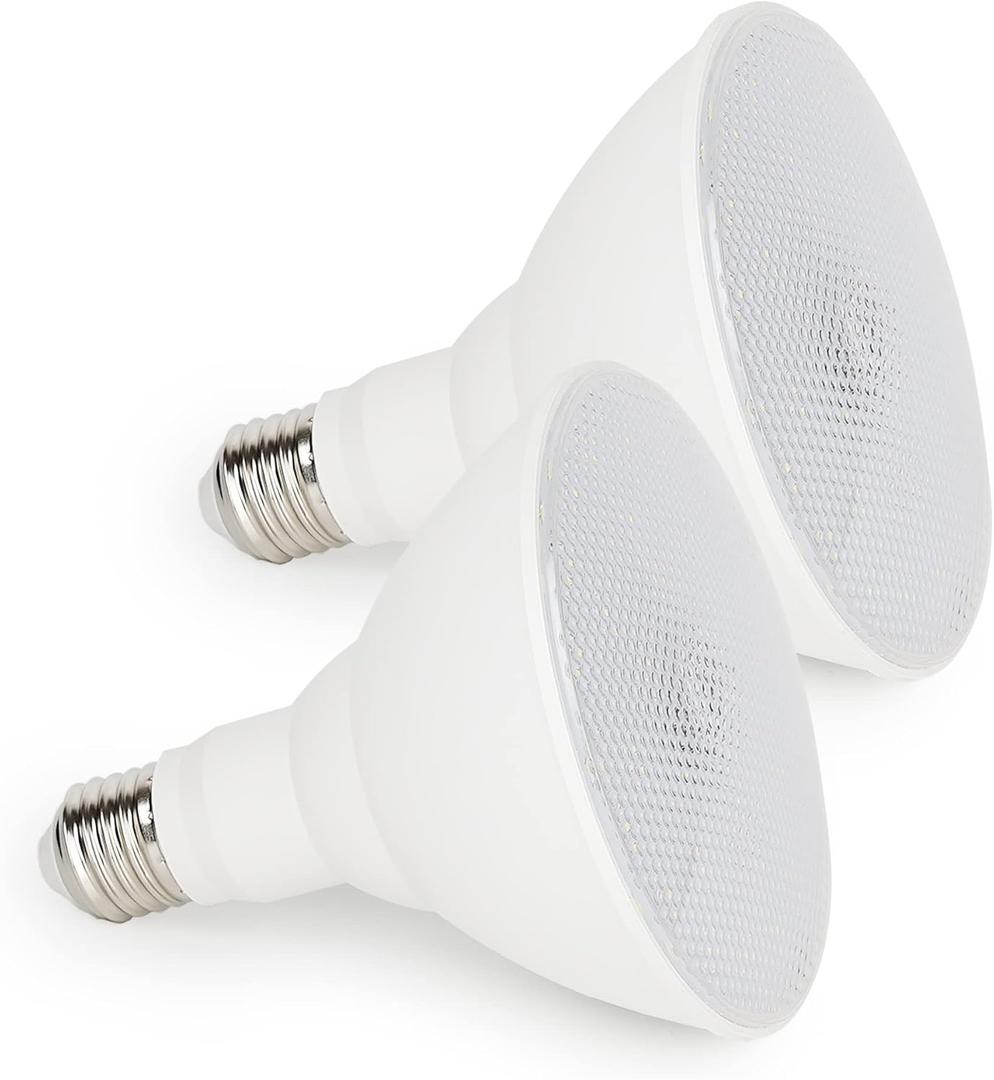 GREENIC Radar Motion Sensor Light Bulbs Outdoor, 15W 5000K PAR38 LED Flood Light Bulb with Motion Detector and Dusk to Dawn Sensor, 100 Watt Equivalent, E26 Medium Base, 1500LM, Daylight, 2 Pack