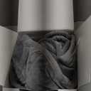 Weighted Lap Blanket 7 lbs 41"53", Luxury Soft Small Weighted Lap Pad for Adults,Portable Travel Leaf Weighted Throw Blanket for Relaxation, All-Season Use and Machine Washable Deep Gray