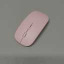 Wireless Mouse for Laptop, Bluetooth Mouse for MacBook Pro/Air/Mac/iPad/Chromebook/Computer -Rechargeale Dual Mode(USB 2.4Ghz + Bluetooth 5.2) Silent Cordless Mice with USB C Adapter,Pink