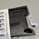 Rysker PS5/Slim/Pro Stand, PS5 Cooling Station Built-in 3-Level Cooling Fan & Fast Charger for Disc & Digital, PS 5 Accessories with Safety Screw and Headset Holder (Deep Black)