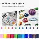 Acrylic Paint Markers - 12 Colors Acrylic Paint Markers with Medium Point - Acrylic Pens for Rock Painting, Wood, Canvas, Stone, Glass, Ceramic,Crafts Making Art Supplies, DIY Crafts