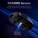 MCHOSE AX5 Wireless Gaming Mouse, 4KHz Polling Rate Focus PAW 3395 Optical Sensor - 26,000 DPI, 49g Ultra-Lightweight - 75 Hr Battery, Magnesium Alloy Mice - Black