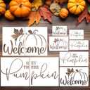 Fall Stencils Welcome Pumpkin Stencil Hey There Pumpkin Fall Stencils for Door Mats Wood Sign Fabrics Decor