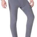 ROCKY Men's Thermal Underwear Men Long Johns for Men Thermal Pants Mens Long Underwear Bottoms Warm Mans Base Layer Pants (6X-Large, Melange Grey)