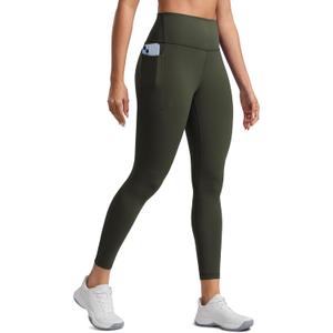 CRZ YOGA Butterlift Workout Leggings Pockets 25" - High Waist Pilates Athletic Gym Womens Yoga Pants Buttery Soft