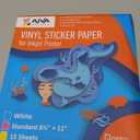 Limia's Care Printable Vinyl Sticker Paper for Inkjet Printer - Glossy White - 15 Self-Adhesive Sheets - Waterproof Decal Paper - Standard Letter Size 8.5"x11"