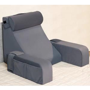 Reading Pillow with Arm Support & Headrest, Dark grey