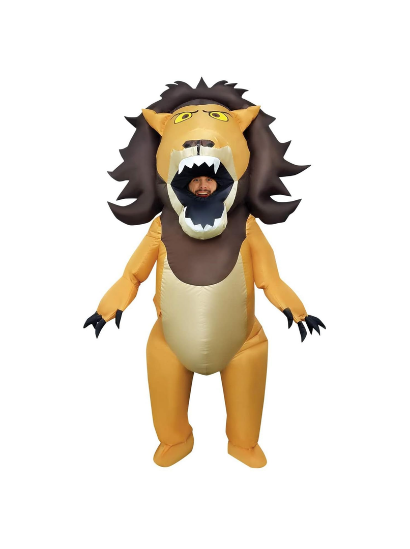 Morph Inflatable Lion Costume for Adults, Funny Blow Up Lion Outfit, Inflatable Animal Costume for Men, Halloween Costumes for Adults