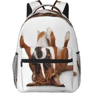 Boxer Dog Backpack Cut Dog Travel Laptop Backpacks Ruckasck Book Bags School Bag for Boys Girls Kids Childrens Teenager Men Women, jkl234