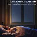 White Total Blackout Window Film, Static Cling Blackout Window Clings, 100% Light Blocking Film, Room Darkening Window Cover for Privacy Day Sleep Sun Blocking 23.6x78.7 inches