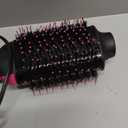 Dual Voltage Hair Dryer Brush with Negative Ion Anti-frizz Styler - Hot Air Volumizer for 110V-120V/220V-240V European and Travel Use (Black/Rose Red)