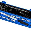 15PCS Universal Auxiliary Idler Belt Tensioner Pulley Removal Tool Kit, 12-Point 12-19mm (0.47"-0.74") Serpentine Belt Tension Pulley Wrench Set, Engine Timing Belt Tensioning Nut Bolt Screw Remover