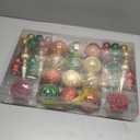 92ct Christmas Tree Decoration Set - Shatterproof Christmas Baubles with Strings for Wreath, Garland & Party Decoration, Red-Green