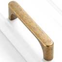 10 Pack 3 Inch Antique Brass Drawer Pulls Vintage Brass Cabinet Handles Brass Hardware for Kitchen Cabinets 3126 Drawers Bedroom Dresser Bathroom Vanity Cupboard