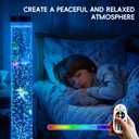 OUTREE 4FT Sensory Tube Lamp, Aquarium Bubble Fish Lamp with Remote Control, 20 Color Changing Effects, 12 Fish Accessories, Bubble Sensory Room, Night Light, Sensory Light for ADHD and Autism (Black)