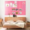 12Pcs Felt Bulletin Board, Upgraded Felt Wall Tiles with 48 Removable Adhesive Tabs & 30 Push Pins, Large Cork Boards for Walls, Perfect for Home, Office, School, DIY Vision Board