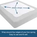 Box Spring Cover King Size, Elastic Fabric Wrap Around 4 Sides Bed Skirt, Sleek Alternative for Bed Skirts for Hotel/Home, Fits Box Springs up to 13, Light Grey