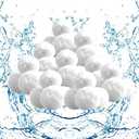 WISHDIAM 3.4lbs Pool Filter Balls for Sand Filter Pump for Above Ground Pool, Equals 120 lbs Pool Filter Sand, Reusable Filter Balls Replace Pool Filter Sand