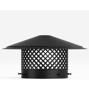 10 Inch Chimney Cap Round Chimney Cover, Fireplace Chimney Caps for Outside, Chimney Rain Caps, Roof Vent Cap, All Weather, Easy to Install, Black