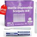 MyMed Disposable 14R Dermaplane Scalpels, Dermaplaning Razors - Pack of 19 Dermaplane Razor for Women Face, Women's Disposable Shaving Razors