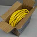 HUANCHAIN 50 ft 14/3 Gauge Heavy Duty Outdoor Extension Cord Waterproof with Lighted, Flexible Cold Weather 3 Prong Electric Cord Outside, 15A 1875W 125V 14AWG SJTW, Yellow, ETL Listed