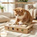 XL Cat Nail File Enrichment Box, Cat Scratch Puzzle Box with Replaceable Filing Pad, Stress-Free Grooming Toy for Indoor Cats