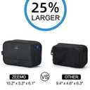 ZEEMO Travel Toiletry Bag for Men, Medium Water-Resistant Double-Sided Full-Open Dopp Kit, Versatile Organizer for Shower and Hygiene Accessories, Bathroom Essentials, Cosmetics, Black