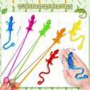 72PCS Stretchy Lizards Toys for Kids, Sticky Gecko Toys for Bug Party Favors, Sticky Hands of Lizard Toy Set for Birthday, Reptile Party Decoration, Goodie Bag Stuffers, Pinata Filler, Treasure Box