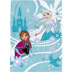 Jay Franco Kids Plush Throw Blanket Soft & Cozy Fleece Throw for Bedroom & Couch Dcor, Official Licensed Product, Blue - Frozen, 60x90 - Large Blanket
