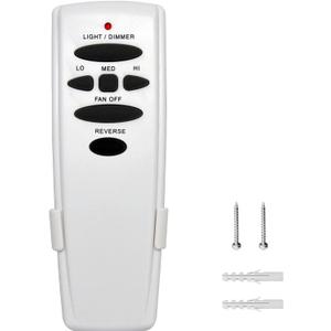 Hampton Bay Ceiling Fan Remote Control - 3-Speed, Light Dimmer, Reverse Button - Replacement for UC7078T, CHQ7078T, L3H2003FANHD, HD5, HD6 Models