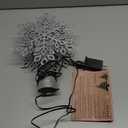 Brightown Christmas Tree Topper with Built-in 3D Glitter Led Snowflake Projector Lights, Silver Hexagonal Snowflake Tree Toppers Christmas Decorations Indoor for Xmas New Year Party Holiday